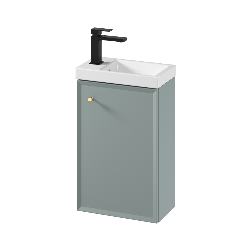 Cersanit S801-570 - Wandgemonteerde badkamerkast met wastafel MILLE 40x62x22 cm mintgroen