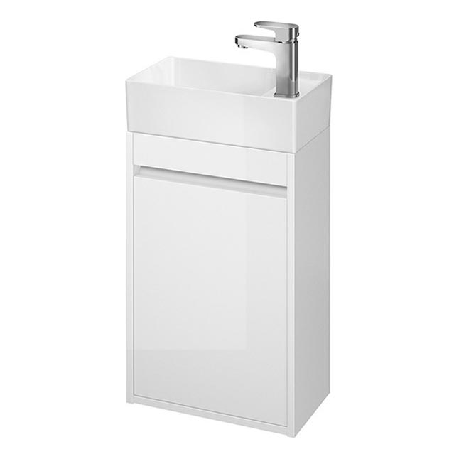 Cersanit S924-001 - Meuble sous-vasque CREA 39,2x21,5 cm blanc brillant