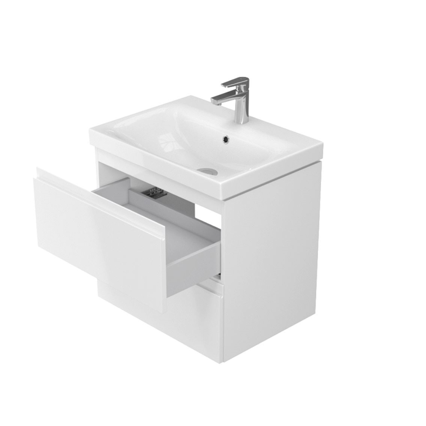 Cersanit S929-010 - Hanging badkamer basin kastje MEDDIE 57x59,5 cm glanzend wit
