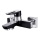 Cersanit S951-009 - Robinet de baignoire MILLE noir/chrome brillant