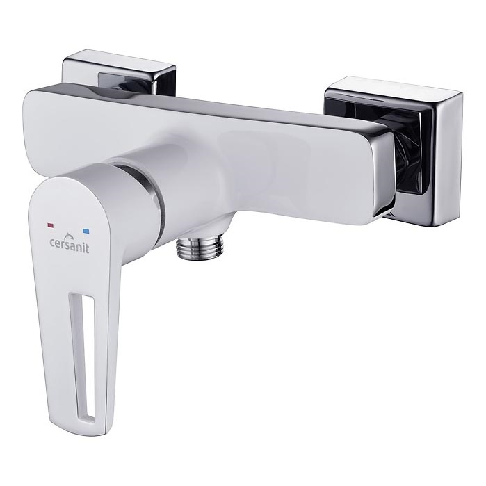 Cersanit S951-033 - Robinet de douche MILLE blanc/chrome brillant