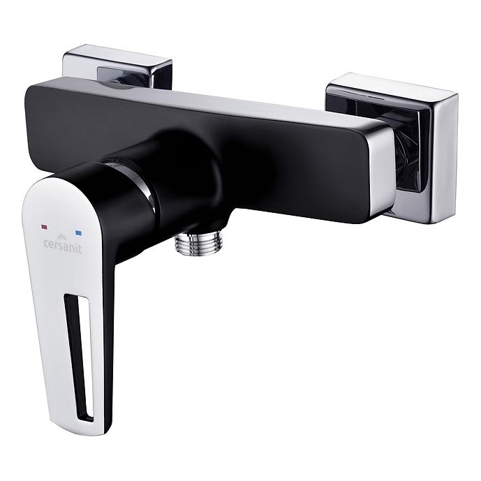 Cersanit S951-034 - Robinet de douche MILLE noir/chrome brillant