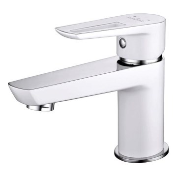 Cersanit S951-047 - Kraan voor wastafel MILLE 13,4 cm wit + afval