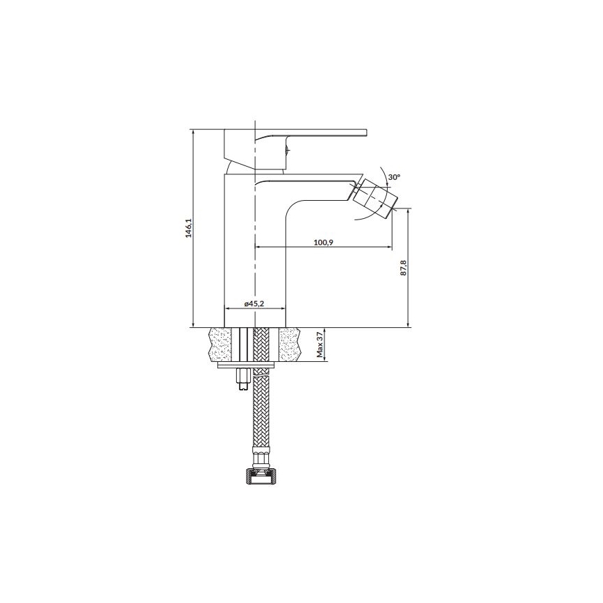 Cersanit S951-317 - Bidet kraan CREA nikkel