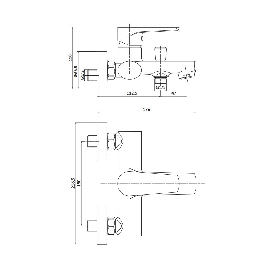 Cersanit S951-346 - Badkraan MODUO glanzend chroom