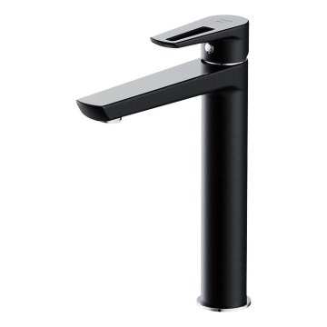 Cersanit S951-356 - Robinet de lavabo MILLE 27 cm noir + bonde