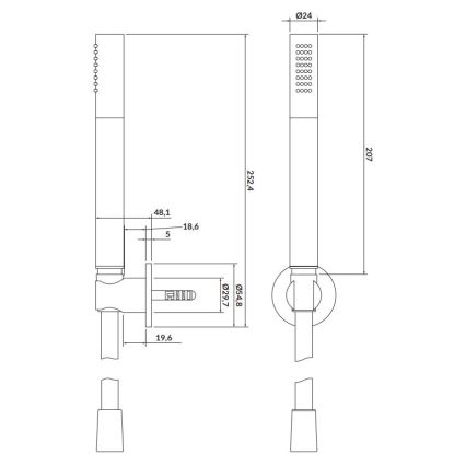 Cersanit S951-401 - Doucheset CREA nikkel