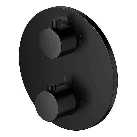 Cersanit S951-567 - Robinet de douche thermostatique pour installation encastrée ZEN noir