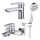 Cersanit S952-003 -Set de baignoire avec robinet + robinet de lavabo MILLE chrome brillant