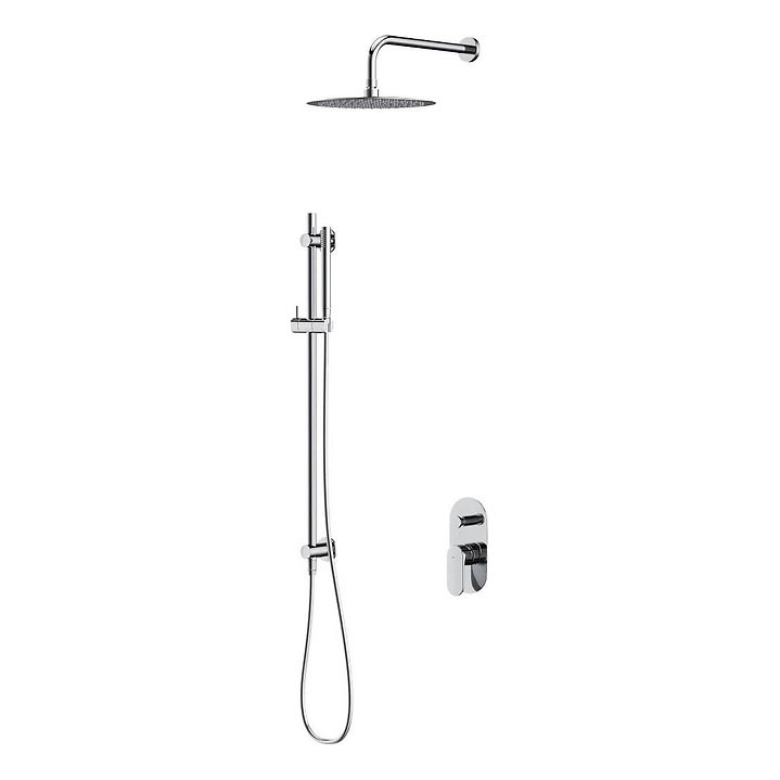 Cersanit S952-008 - Colonne de douche avec robinetterie encastrée CREA chrome brillant