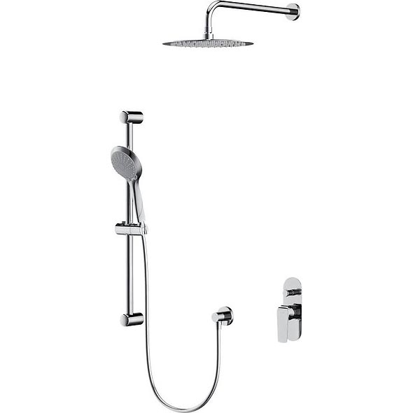 Cersanit S952-014 - Ensemble de douche avec robinet encastré CITY chrome brillant
