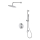 Cersanit S952-032 - Doucheset met thermostatische inbouwkraan ZEN glanzend chroom