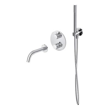 Cersanit S952-034 - Set de baignoire avec robinet thermostatique encastré ZEN chrome brillant