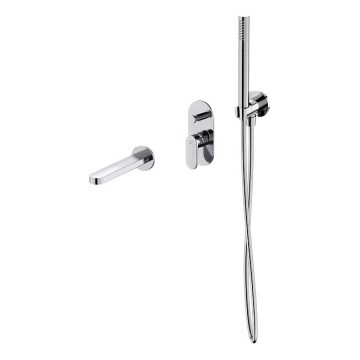 Cersanit S952-035 - Set de baignoire avec robinet encastré CREA chrome brillant