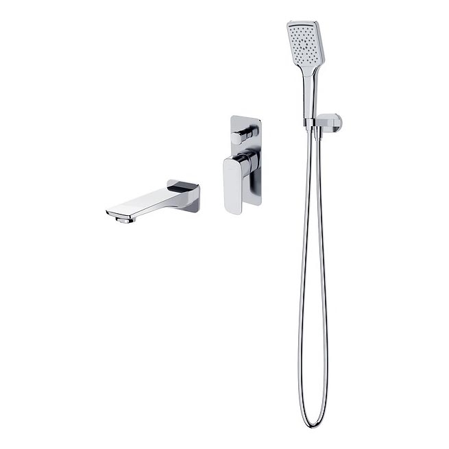 Cersanit S952-039 - Badset met inbouwkraan LARGA glanzend chroom