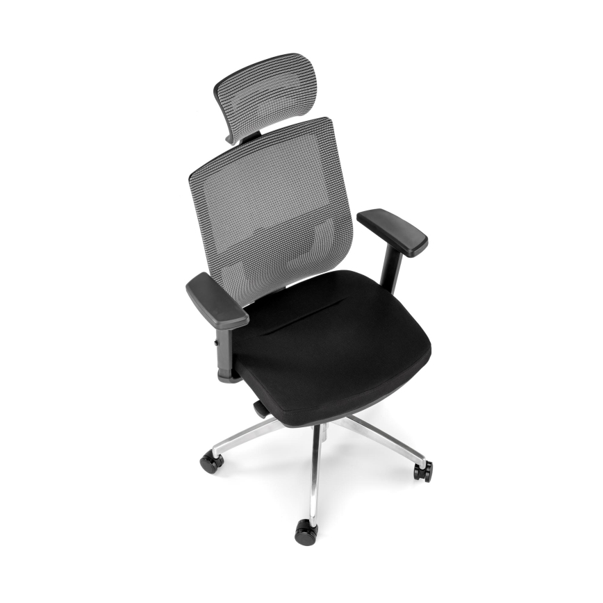 Chaise de bureau ELMIR noire/grise