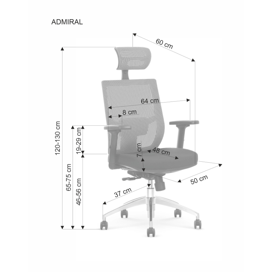 Chaise de bureau ELMIR noire/grise