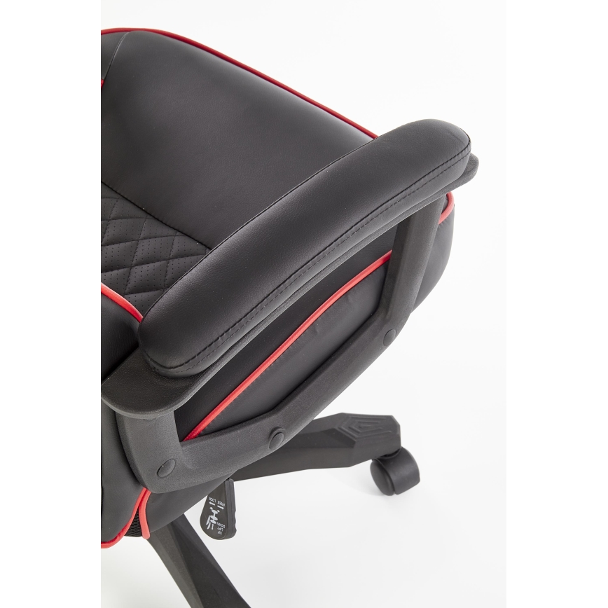 Chaise de bureau HELO noire/rouge