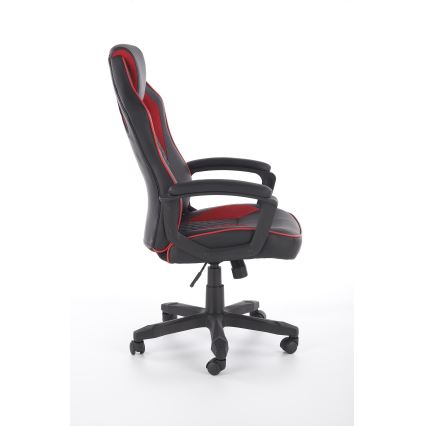 Chaise de bureau HELO noire/rouge