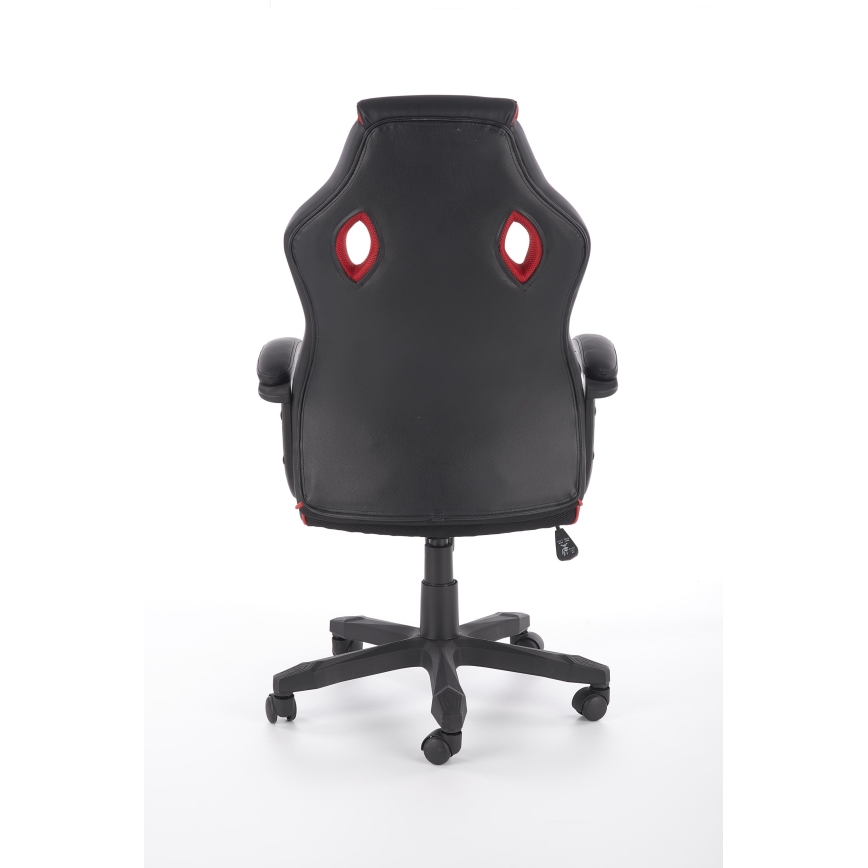 Chaise de bureau HELO noire/rouge