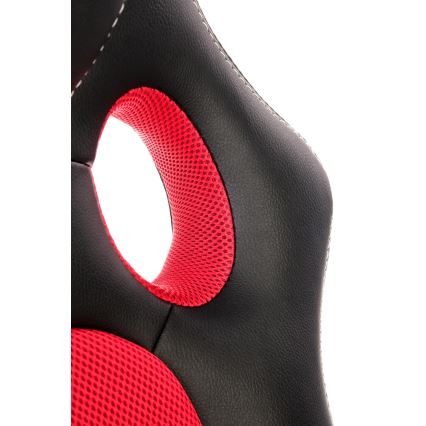 Chaise de bureau KENU noire/rouge