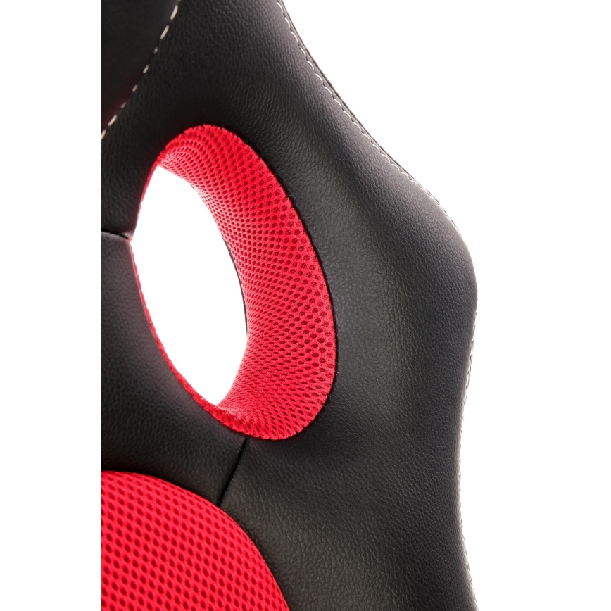 Chaise de bureau KENU noire/rouge