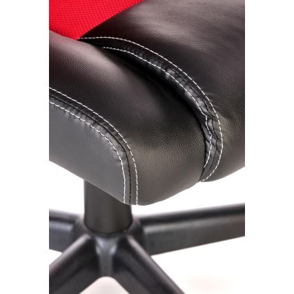 Chaise de bureau KENU noire/rouge