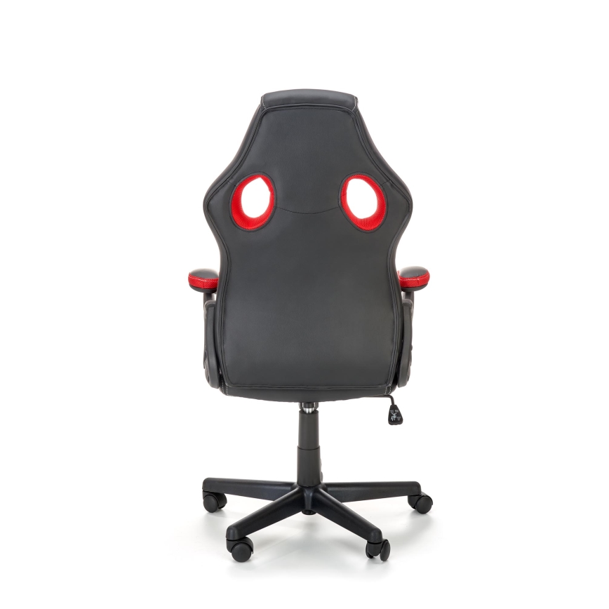 Chaise de bureau KENU noire/rouge