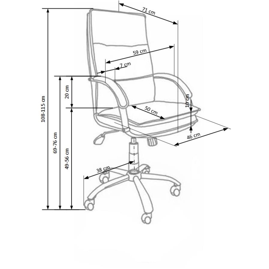 Chaise de bureau LOMI noire
