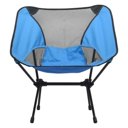 Chaise de camping pliable bleu 63 cm