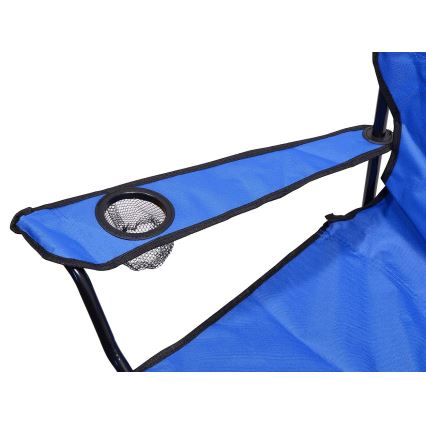 Chaise de camping pliable bleue