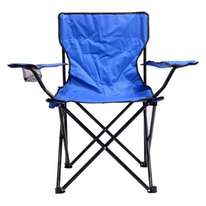 Chaise de camping pliable bleue