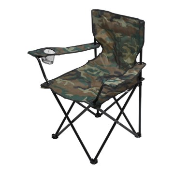 Chaise de camping pliable camouflage