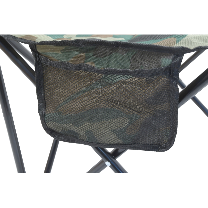 Chaise de camping pliable camouflage