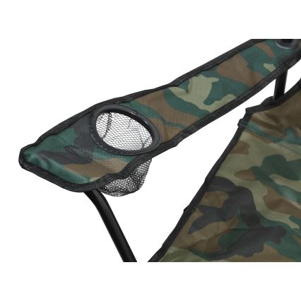 Chaise de camping pliable camouflage