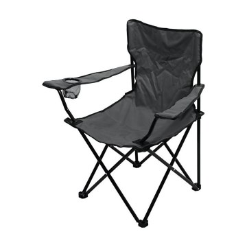 Chaise de camping pliable gris