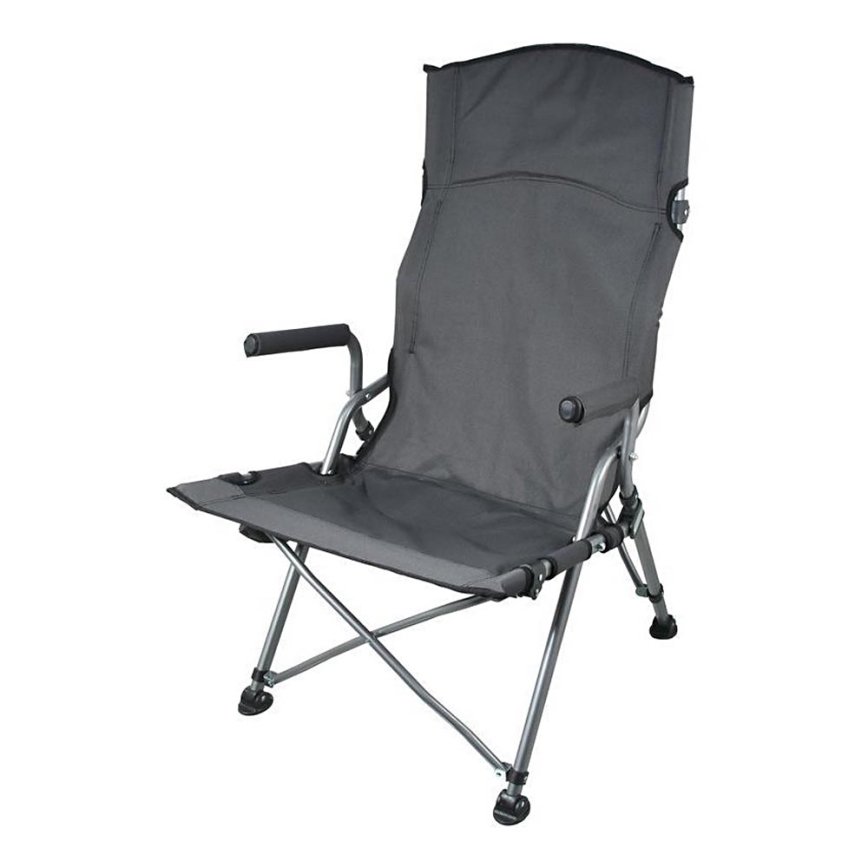 Chaise de camping pliante grise