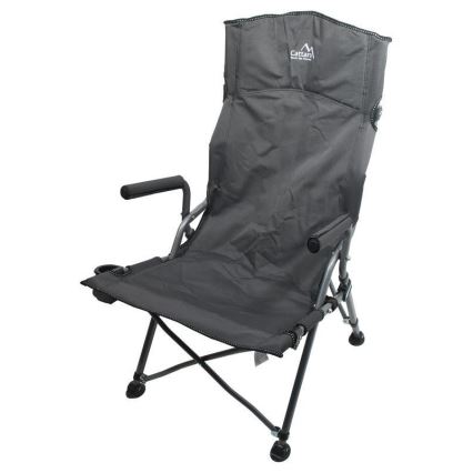 Chaise de camping pliante grise