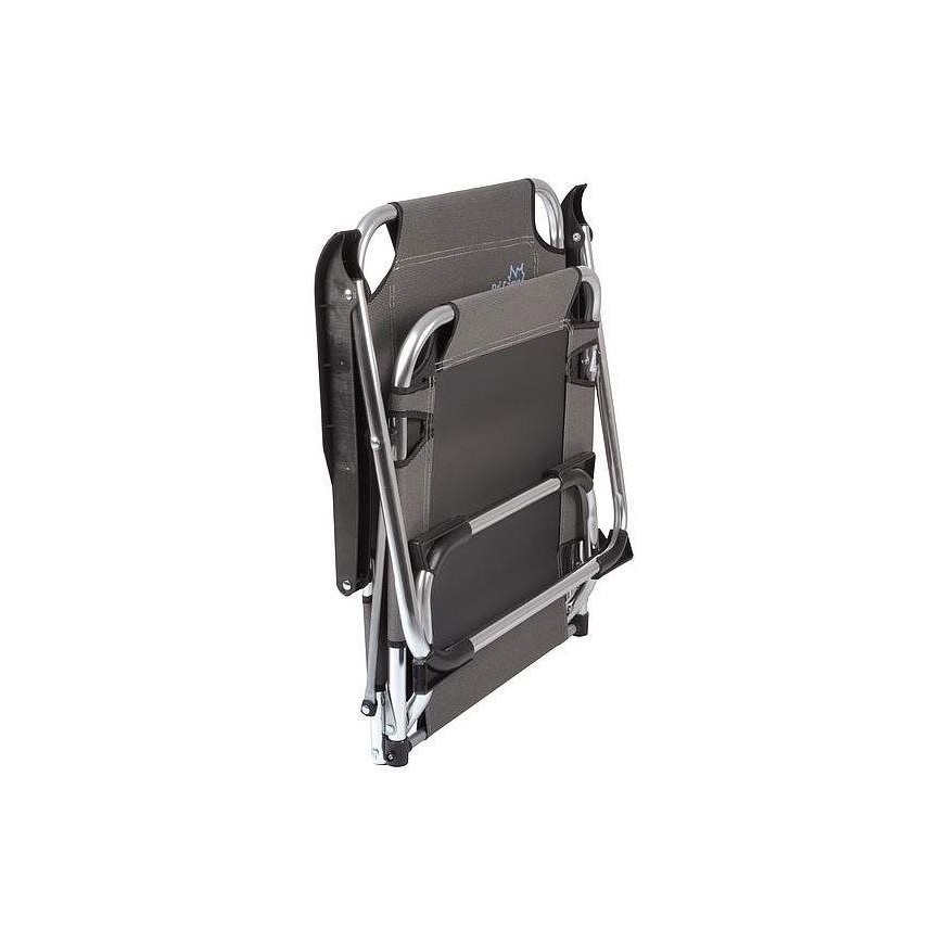 Chaise de camping pliante grise