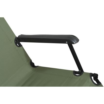 Chaise de camping pliante vert/noir