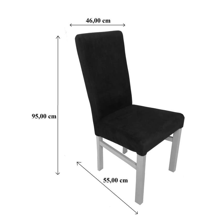 Chaise de salle à manger ALISON noir/hêtre