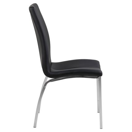 Chaise de salle à manger AMAL 1 pcs noir/chrome mat