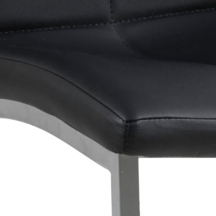 Chaise de salle à manger AMAL 1 pcs noir/chrome mat