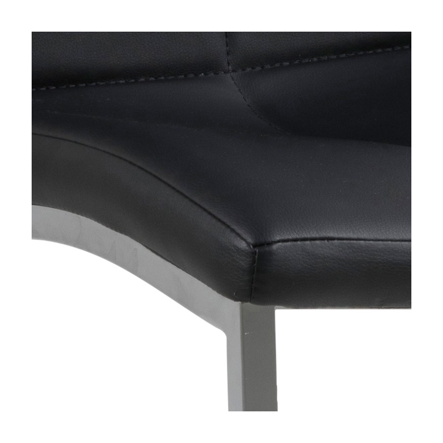 Chaise de salle à manger AMAL 1 pcs noir/chrome mat