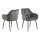 Chaise de salle à manger avec accoudoirs AYLIN 1 pcs gris foncé