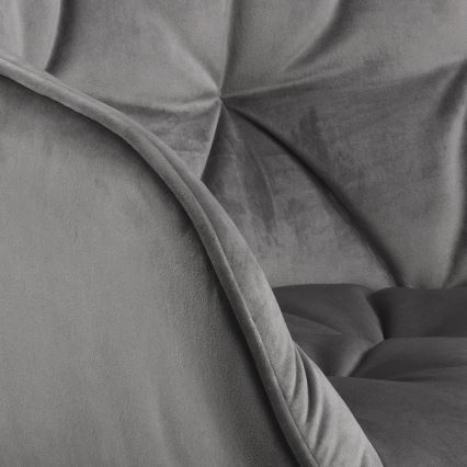 Chaise de salle à manger avec accoudoirs AYLIN 1 pcs gris foncé