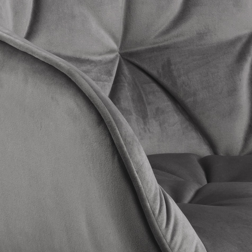 Chaise de salle à manger avec accoudoirs AYLIN 1 pcs gris foncé