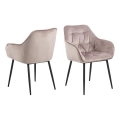 Chaise de salle à manger avec accoudoirs AYLIN 1 pcs rose