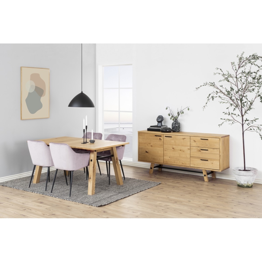 Chaise de salle à manger avec accoudoirs AYLIN 1 pcs rose