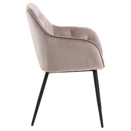 Chaise de salle à manger avec accoudoirs AYLIN 1 pcs rose